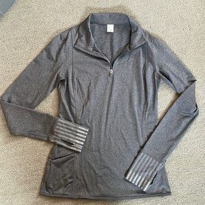 GapFit gray athletic half-zip